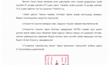Хүндэтгэл үзүүлэх тухай А/24